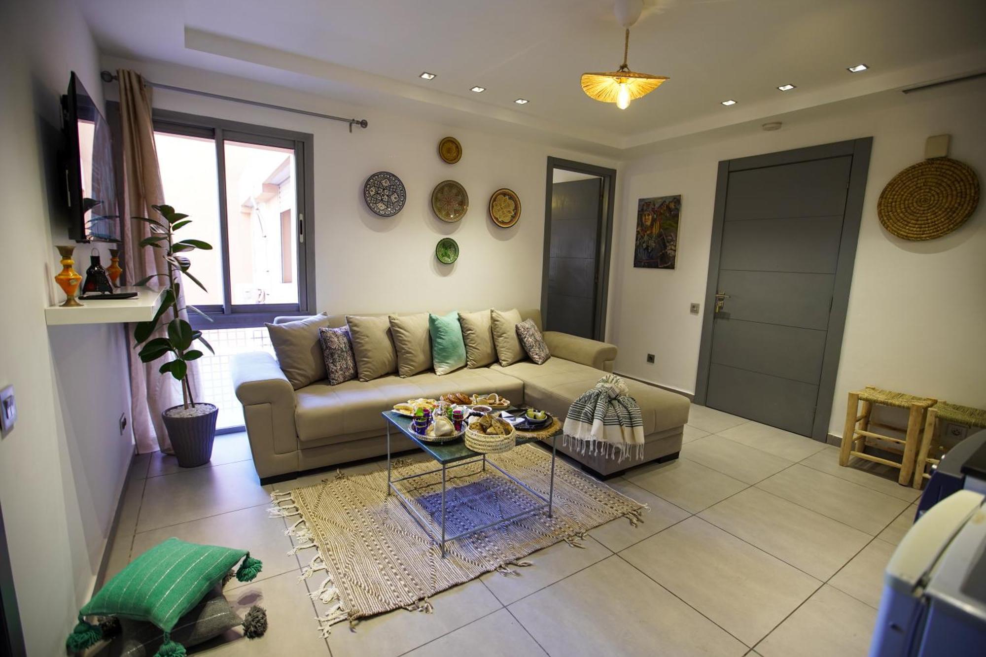 Lovely 2-Bedroom With Ac-Netflix-Nespreso มาร์ราเกช ภายนอก รูปภาพ